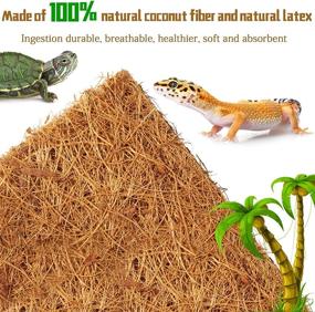 img 2 attached to Legigo 3-Pack Natural Coconut Fiber Reptile Carpet Mat: Premium Terrarium Substrate Liner for Bearded Dragons, Lizards, Snakes, Turtles, Bunnies, Iguanas, Geckos