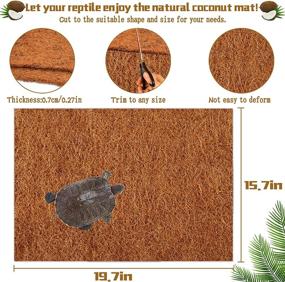 img 3 attached to Legigo 3-Pack Natural Coconut Fiber Reptile Carpet Mat: Premium Terrarium Substrate Liner for Bearded Dragons, Lizards, Snakes, Turtles, Bunnies, Iguanas, Geckos