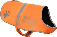 🐶 high visibility dog safety orange reflective vest with leash hole - 4legsfriend, 5 sizes - keep your dog visible, safe from cars & hunting accidents during outdoor activity day and night логотип