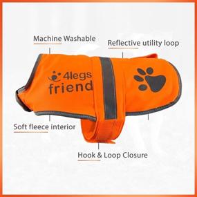 img 2 attached to 🐶 High Visibility Dog Safety Orange Reflective Vest with Leash Hole - 4LegsFriend, 5 Sizes - Keep Your Dog Visible, Safe from Cars & Hunting Accidents during Outdoor Activity Day and Night