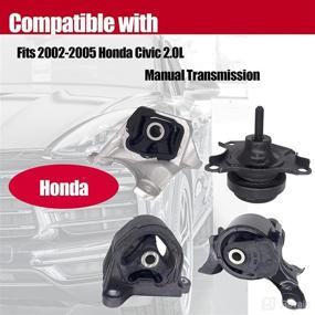 img 2 attached to Premium Engine Motor and Transmission Mount Kit for 2002-2005 Acura RSX 2.0L - Includes 4PCS A4528 A4508 A4567 A4549