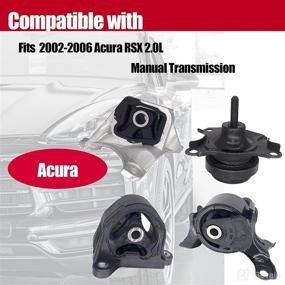 img 3 attached to Premium Engine Motor and Transmission Mount Kit for 2002-2005 Acura RSX 2.0L - Includes 4PCS A4528 A4508 A4567 A4549