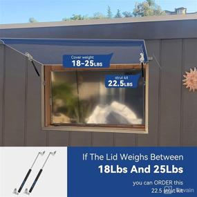 img 2 attached to 🔒 High-Quality 15 Inch Gas Struts: 22.5lb/100N Gas Prop Spring Shock with L Mounts for Light-duty Cabinet Door Lid, Tool, Toy Storage Box, Truck Cap, Topper, Camper, Window Lift Supports (Support Weight 17-25lbs)