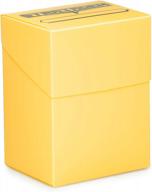 yellow stratagem the big box card deck box w divider - идеально подходит для mtg, бейсбольных карточек и коллекционных карточных игр! логотип