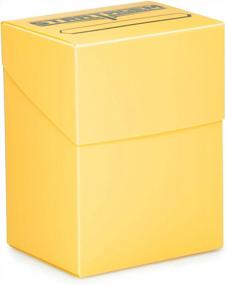 img 4 attached to Yellow Stratagem The Big Box Card Deck Box W Divider - идеально подходит для MTG, бейсбольных карточек и коллекционных карточных игр!