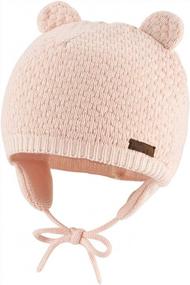 img 4 attached to Soft And Warm Knit Beanie With Earflaps And Fleece Lining For Infants, Toddlers, Girls, And Boys - Perfect Winter Hat For Kids