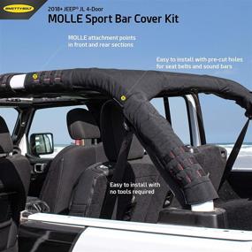 img 4 attached to 🚙 Jeep JL 4-Door MOLLE Sport Bar Cover Kit by Smittybilt 5667201