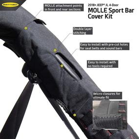 img 1 attached to 🚙 Jeep JL 4-Door MOLLE Sport Bar Cover Kit by Smittybilt 5667201