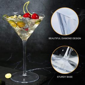 img 2 attached to MICHLEY Tritan Plastic Martini Glasses - Elegant Cocktail Glasses, 8.7Oz, Dishwasher Safe, Perfect For Parties And Picnics, Set Of 4