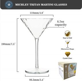 img 3 attached to MICHLEY Tritan Plastic Martini Glasses - Elegant Cocktail Glasses, 8.7Oz, Dishwasher Safe, Perfect For Parties And Picnics, Set Of 4