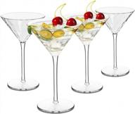 michley tritan plastic martini glasses - elegant cocktail glasses, 8.7oz, dishwasher safe, perfect for parties and picnics, set of 4 logo