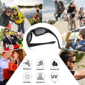 img 3 attached to High-Performance 3 Pair Motorcycle Riding Glasses: UV Protection, Dustproof & Windproof with Smoke/Dark Lens - Ideal for Outdoor Sports Activities