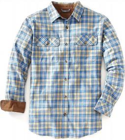 img 4 attached to Venado Flannel Shirt For Men - Mens Flannel Plaid Shirt With Full Reach Gusset