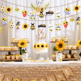 img 1 attached to Add A Whimsical Touch To Your Summer Party Decor With WATINC 31Pcs Hanging Sunflower Gnome Ornament Set