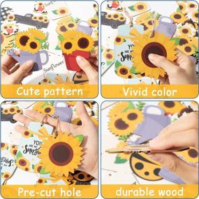 img 2 attached to Add A Whimsical Touch To Your Summer Party Decor With WATINC 31Pcs Hanging Sunflower Gnome Ornament Set