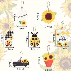 img 3 attached to Add A Whimsical Touch To Your Summer Party Decor With WATINC 31Pcs Hanging Sunflower Gnome Ornament Set