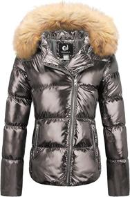 img 4 attached to CHERFLY Womens Thicken Jackets Shining Women's Clothing ~ Coats, Jackets & Vests