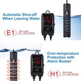 img 1 attached to 🐠 SZELAM 200W-800W Submersible Aquarium Heaters with Thermostat & Overheating Protection for 26-211 Gallon Fish Tanks - Fast Heating Betta Fish Heaters