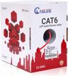 1000ft newyorkcables cat6 plenum cable - high-quality utp solid conductors, 23 awg 1 gbit/s, tangle-free, easy-pull box, color options (red) - perfect for bulk cat 6 cable installations logo
