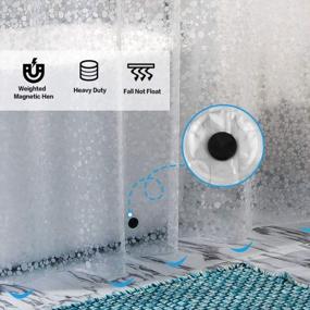 img 1 attached to Waterproof Stone Shower Curtain Liner - 10 Gauge Heavy Duty, 72X72 Inches - Ideal For Bathroom Décor By ARICHOMY
