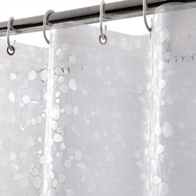 img 4 attached to Waterproof Stone Shower Curtain Liner - 10 Gauge Heavy Duty, 72X72 Inches - Ideal For Bathroom Décor By ARICHOMY