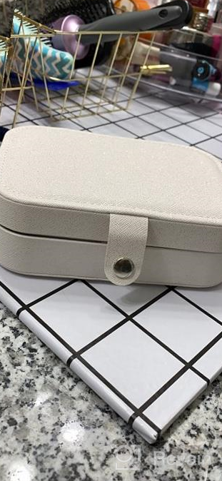 img 1 attached to Versatile And Chic: The Misaya Travel Jewelry Box - A Must-Have For On-The-Go Style And Convenience In Gray review by Shawn Schmidt