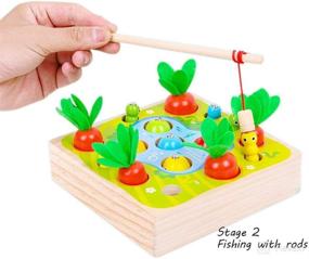 img 1 attached to Xylolin Carrots Magnetic Fishing Montessori