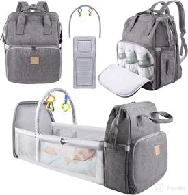 img 4 attached to Backpack Foldable Changing Multifunction Waterproof Diapering