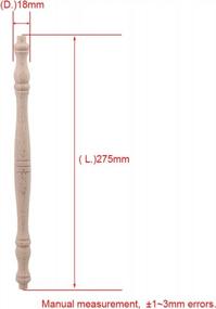 img 1 attached to Mxfans 4Pcs Unfinished Natural Wood Cutout Spindle 27.5Cm Long