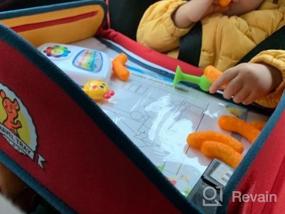 img 5 attached to No-Mess Fun On-The-Go: Kids Travel Tray With Tablet Holder And Organizer For Car, Stroller, And Airplane Trips