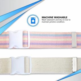img 1 attached to NYOrtho Plastic Buckle Gait Belt - Adjustable Machine Washable Strong And Durable Material Latex Free, Pastel, 72