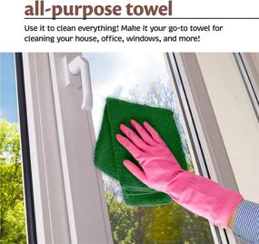 img 1 attached to 🚗 Premium Green Car Care Towels, 12-Pack, 100% Ring Spun Cotton, 16" x 27", 4.25 lbs. per dz. Heavy Thick, Wash Dry and Detail Towels, Ideal for Multipurpose Use