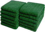 🚗 premium green car care towels, 12-pack, 100% ring spun cotton, 16" x 27", 4.25 lbs. per dz. heavy thick, wash dry and detail towels, ideal for multipurpose use логотип
