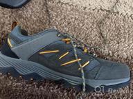 img 1 attached to 🥾 Waterproof Men's Hiking Shoes | Suede Leather Low Top Lightweight & Breathable | Non-Slip Outdoor Trekking Camping Trail Shoes for Men review by Patrick Gibb