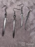 img 1 attached to 🗡️ Vintage Silver Punk Sword Statement Earrings for Women Girls - 4 Pairs Long Sword Hook Earrings, Unique Retro Gothic Knife Dangle Drop Earrings, Gothic Vine Wrapped Hypoallergenic Sword Earrings review by Dwayne Meurer