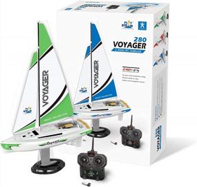 img 4 attached to 17.5" Tall PLAYSTEAM Voyager 280 RC Wind Powered Sailboat - Green
