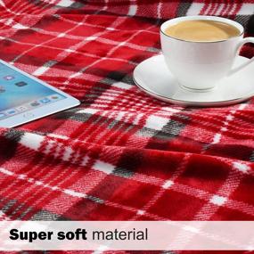 img 1 attached to Ultra Soft Lightweight Plaid Fleece Throw Blanket For Couch - Solaris 50" X 60