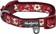 🌸 blueberry pet neoprene padded dog collars with soft & comfy flower print in 10+ patterns logo