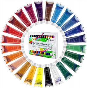 img 4 attached to Get Creative With Miratuso'S 24-Color Acrylic Paint Set For Artists, Students, And Kids – Non-Toxic, Pigmented, And Perfect For Canvas And Wood Projects!