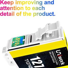 img 2 attached to Uniwork Remanufactured Ink Cartridge Replacement for Epson 127 127XL T127 - Compatible with Workforce 545 845 645 WF-3540 WF-3520 WF-7010 WF-7510 WF-7520 NX530 NX625 Printers - Tray of 2 Cyan, 2 Magenta, 2 Yellow