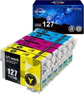 uniwork remanufactured ink cartridge replacement for epson 127 127xl t127 - compatible with workforce 545 845 645 wf-3540 wf-3520 wf-7010 wf-7510 wf-7520 nx530 nx625 printers - tray of 2 cyan, 2 magenta, 2 yellow logo