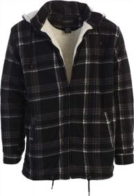 img 1 attached to Gioberti Men'S Flannel Jacket With Removable Hood And Sherpa Lining For Enhanced Warmth And Style