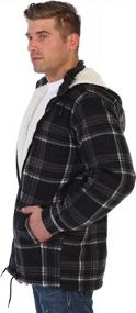 img 3 attached to Gioberti Men'S Flannel Jacket With Removable Hood And Sherpa Lining For Enhanced Warmth And Style