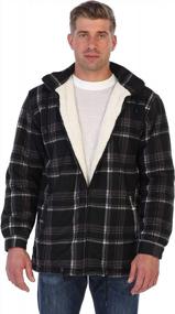 img 4 attached to Gioberti Men'S Flannel Jacket With Removable Hood And Sherpa Lining For Enhanced Warmth And Style