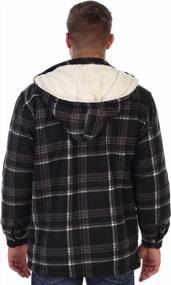 img 2 attached to Gioberti Men'S Flannel Jacket With Removable Hood And Sherpa Lining For Enhanced Warmth And Style