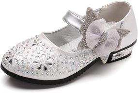 img 4 attached to SOFMUO Sparkling Bowknot Ballerina Princess Girls' Shoes - Enhanced SEO-friendly Flats