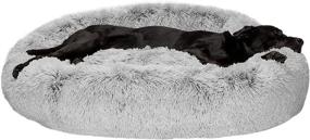 img 4 attached to 🐾 Furhaven Donut Beds for Dogs and Cats - Calming Plush Donut Bed, Beanbag Style Ball Bed, and More - Washable, Multiple Colors and Sizes - Ideal for Small, Medium, and Large Pets