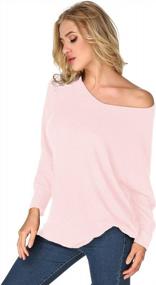 img 2 attached to Women'S Casual Knit Sweater V-Neck T-Shirt, Loose-Fit Blouse Pullover By StyleDome