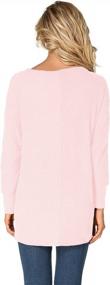 img 1 attached to Women'S Casual Knit Sweater V-Neck T-Shirt, Loose-Fit Blouse Pullover By StyleDome