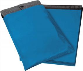 img 4 attached to Premium Blue Poly Mailers - Pack Of 100 | 16X21 Inch Waterproof & Tear-Proof Shipping Envelopes With Self-Sealing Strip